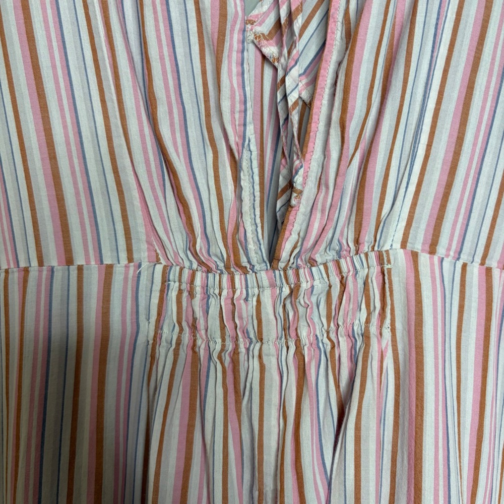 Everyday Ritual Heidi Nightgown XXL Pink Striped Cotton Cottagecore Sleep Dress - Picture 6 of 8